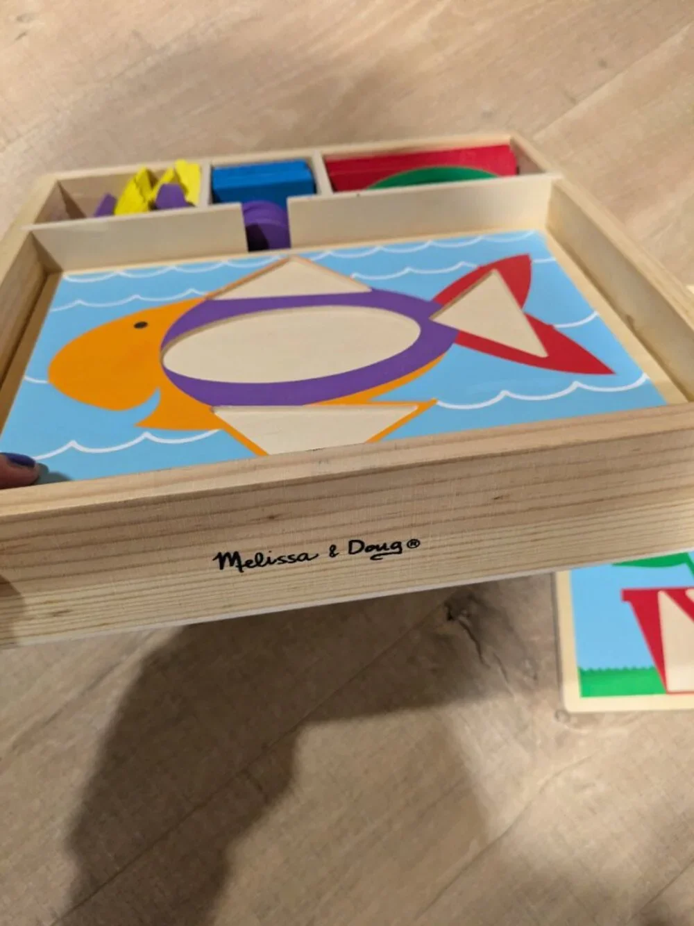 Melissa & Doug Beginner Wooden Pattern Blocks Set